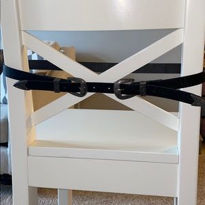 Double buckle western belt